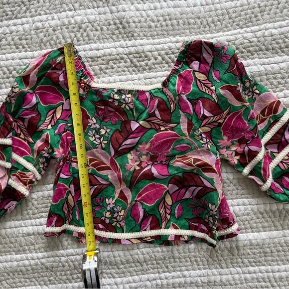 Cynthia Rowley Floral Wide Leg Pants & Top Set, Size Medium - Picture 11 of 14